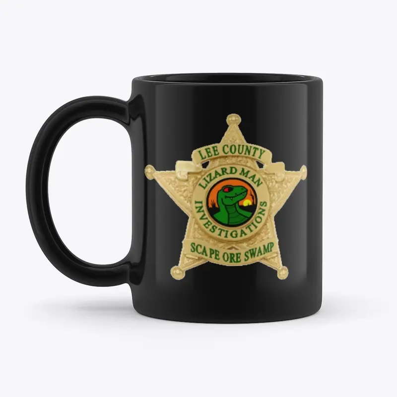 LIZARD MAN INVESTIGATIONS BADGE MUG